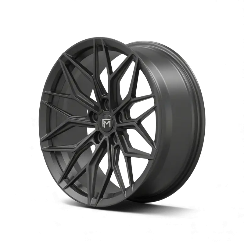 Forged Metallics FM07 Vector satin black multi-spoke wheel — studio product photo